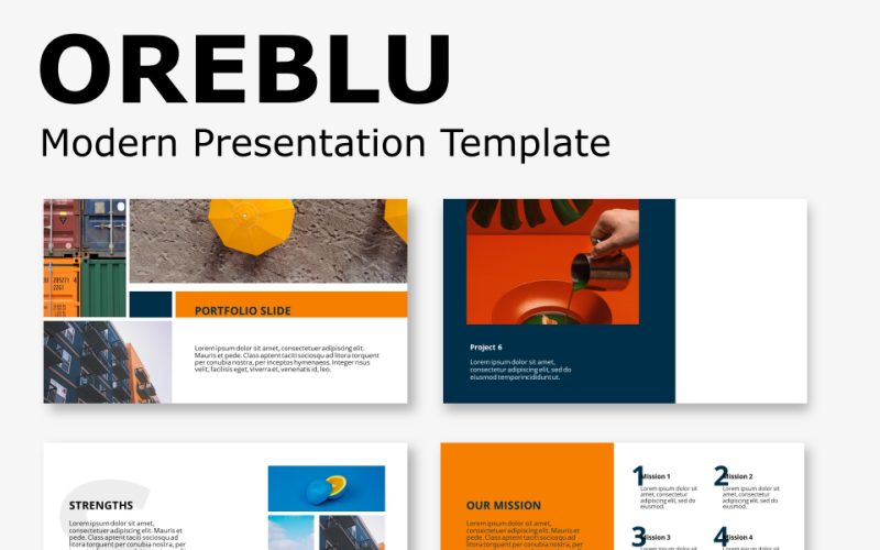oreblu modern presentation powerpoint template original