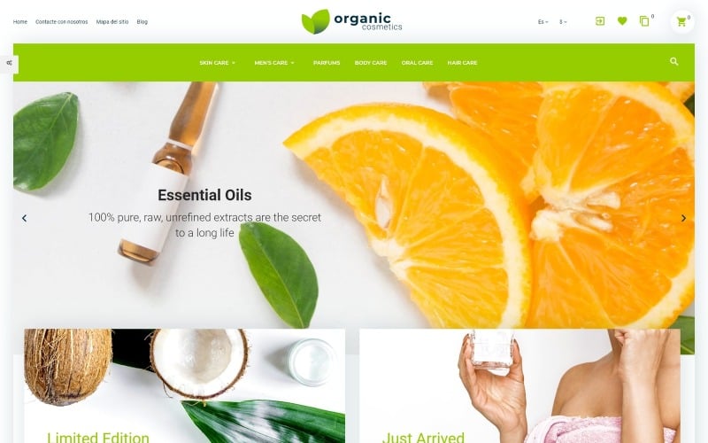 organic cosmetics beauty treatment store prestashop theme original