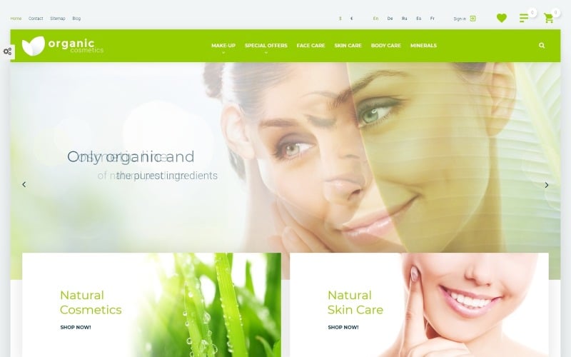 organic cosmetics responsive prestashop theme original