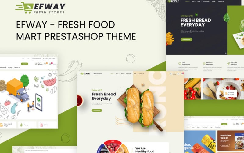 organic elementor fresh food mart prestashop theme original
