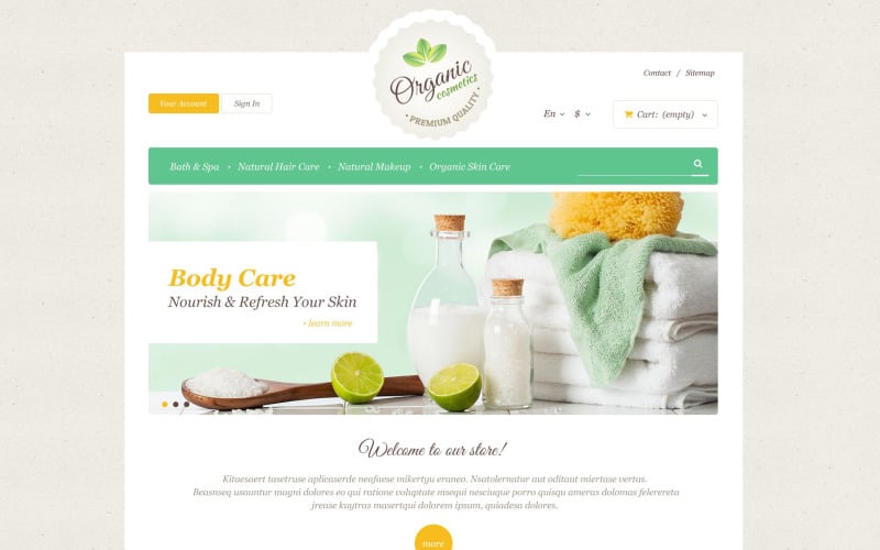 organic skin care prestashop theme original