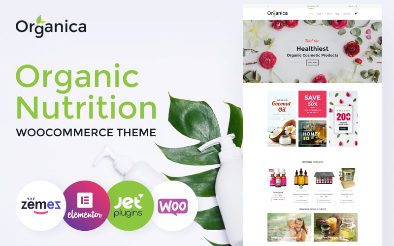 organica organic food cosmetics and bio active nutrition woocommerce theme original