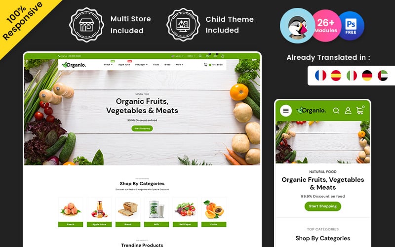 organio fruits and vegetables prestashop multipurpose store original