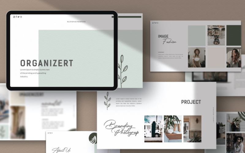 organizert powerpoint template original