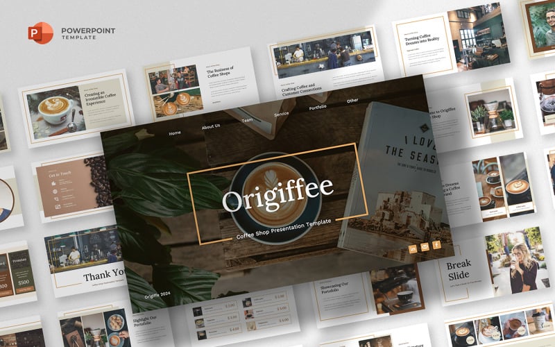 origiffee coffee shop powerpoint template original