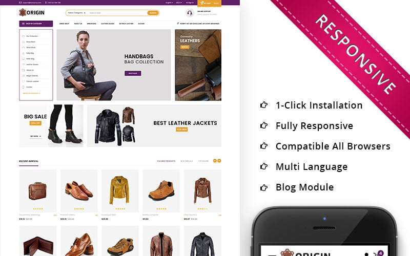 origin leather market responsive prestashop theme original