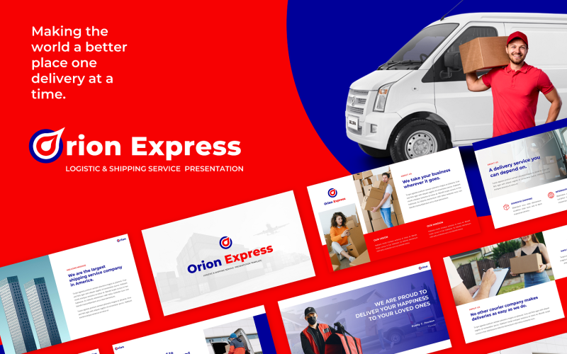 orion logistic amp shipping service powerpoint template original