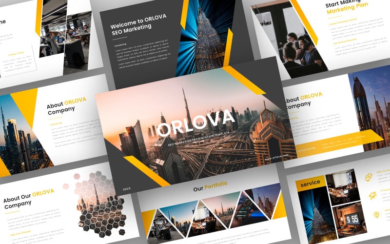 orlova seo agency powerpoint template original