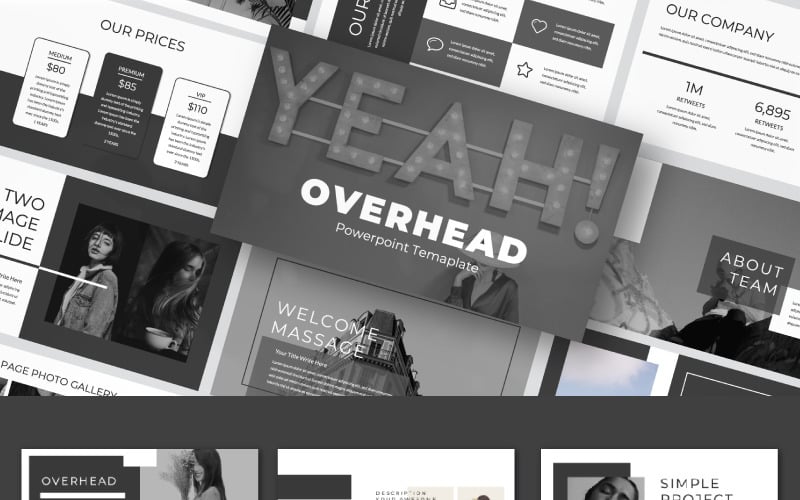 overhead presentation powerpoint template original