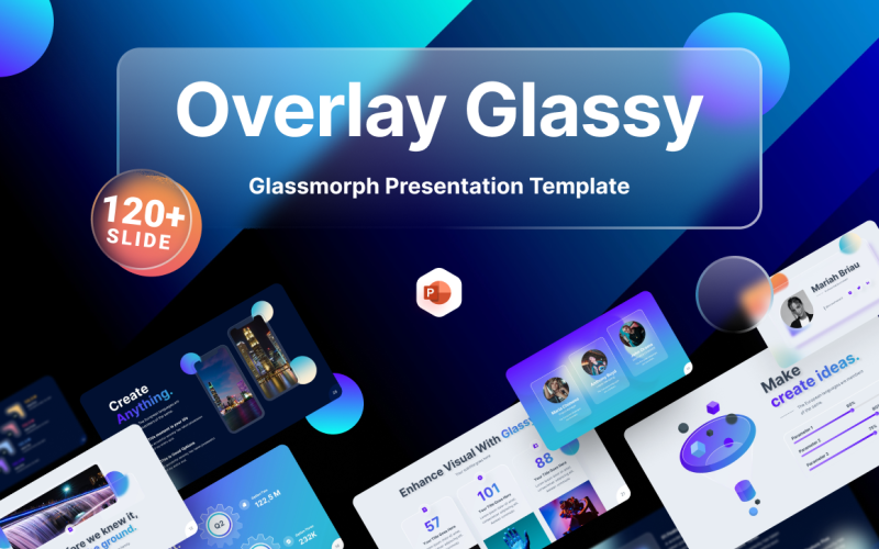 overlay glassy glassmorph powerpoint template original