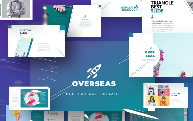overseas presentation powerpoint template original