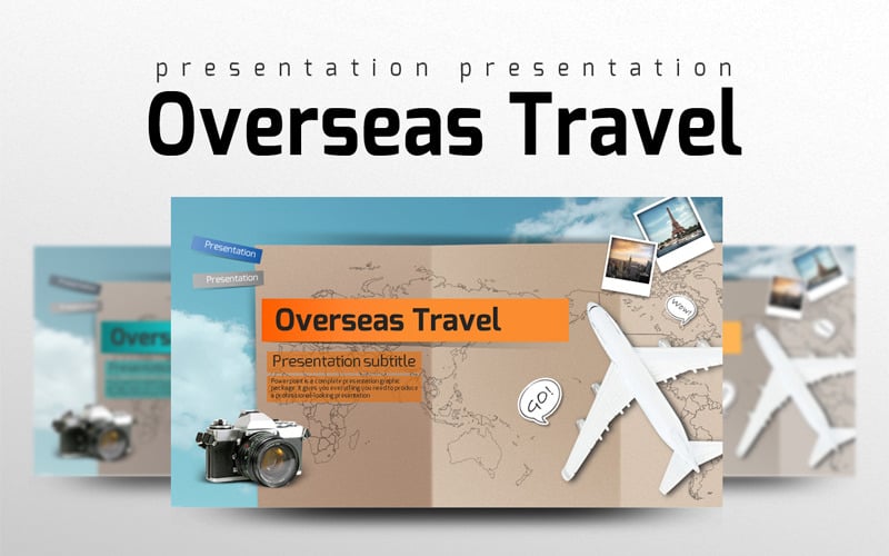 overseas travel powerpoint template original