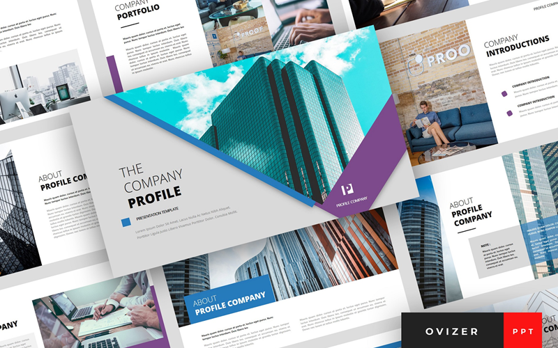 ovizer company profile presentation powerpoint template original