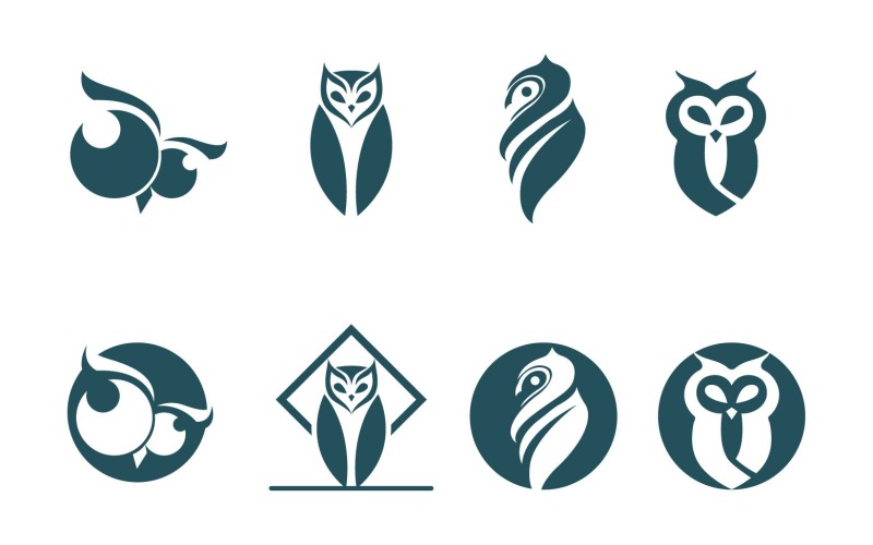 owl bird logo and symbol vector v original