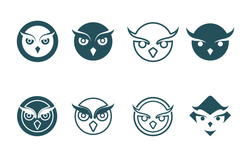 owl bird logo and symbol vector v original
