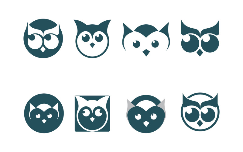 owl bird logo and symbol vector v original