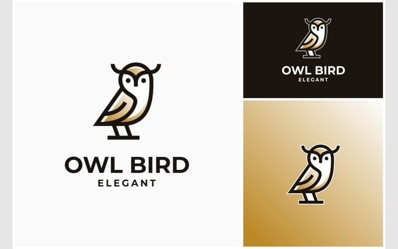 owl bird mascot luxury logo original