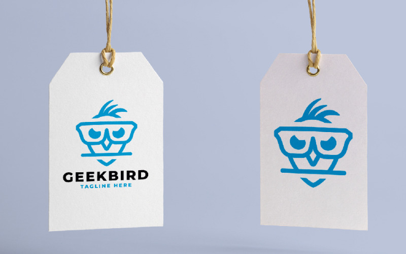 owl geek bird logo template original