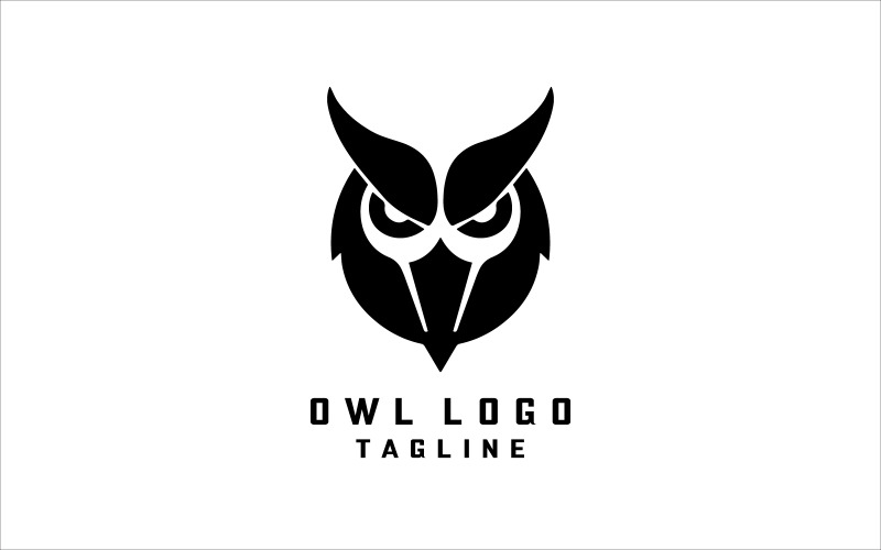 owl logo design template v original