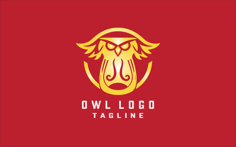 owl logo design template v original