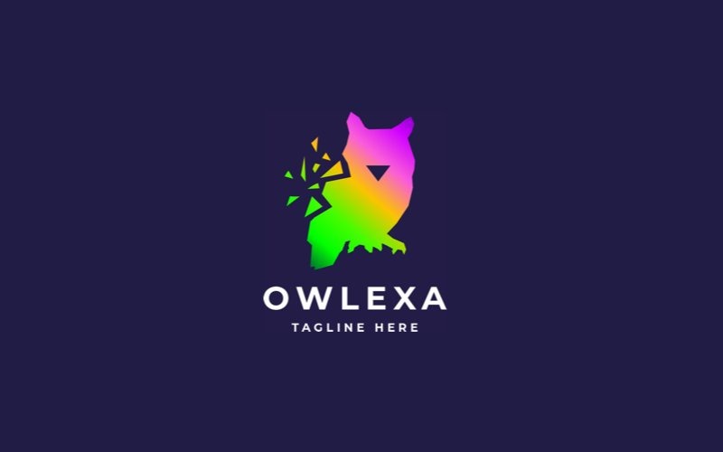 owl pixel professional logo template original