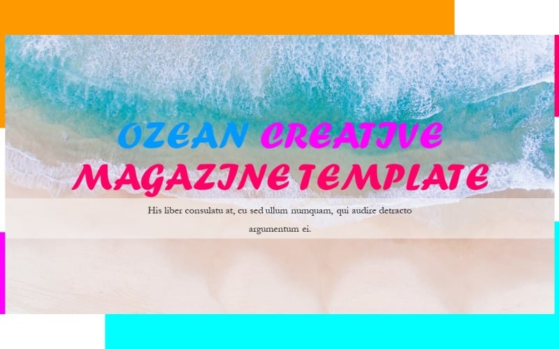 ozean creative magazine powerpoint template original