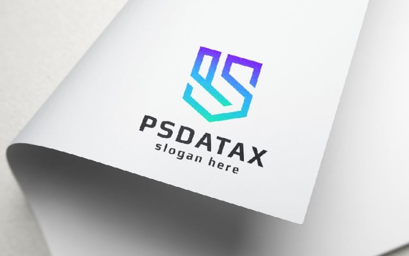 p and s letter shield logo original
