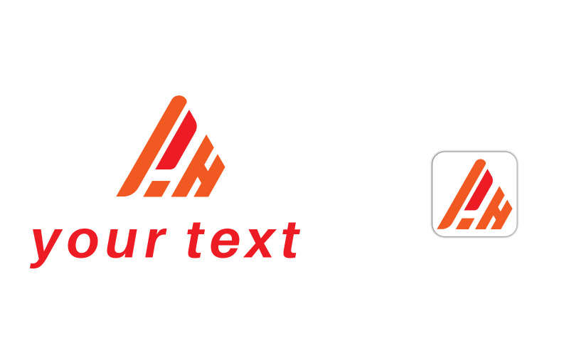 p h creative logo design template original
