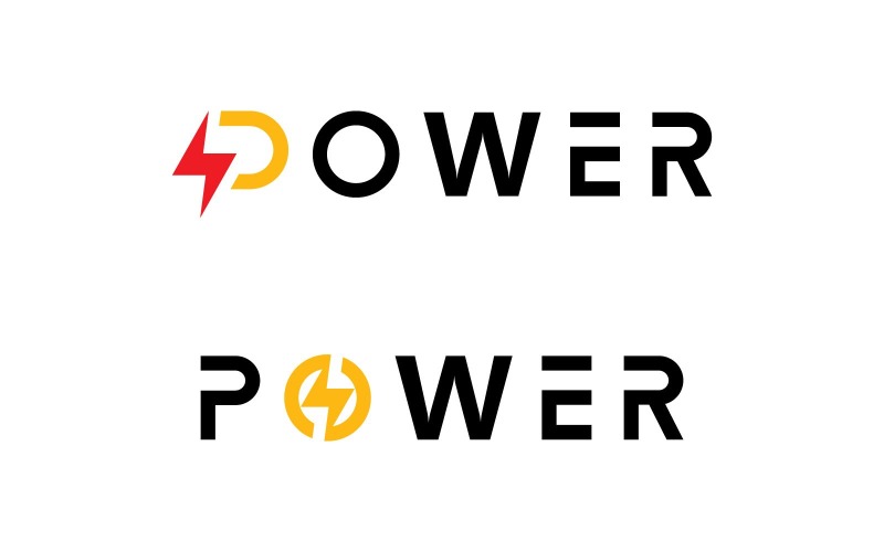 p power vector logo template p letter with power sign v original