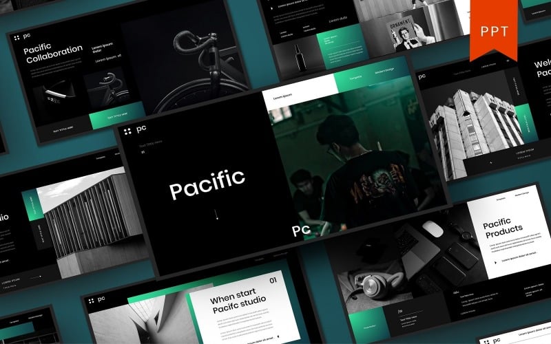 pacific business powerpoint template original