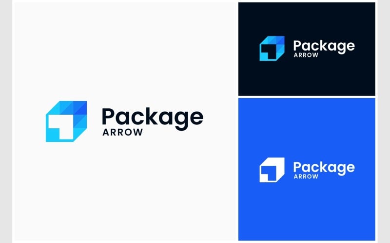 package box arrow modern logo original