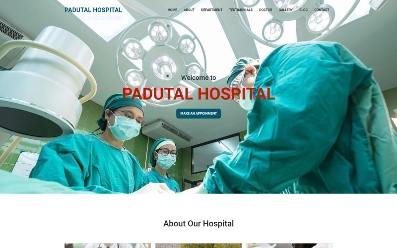 padutal hospital hospital landing page template original