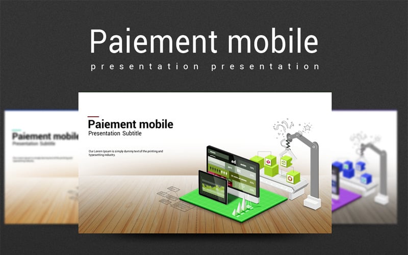 paiement mobile powerpoint template original