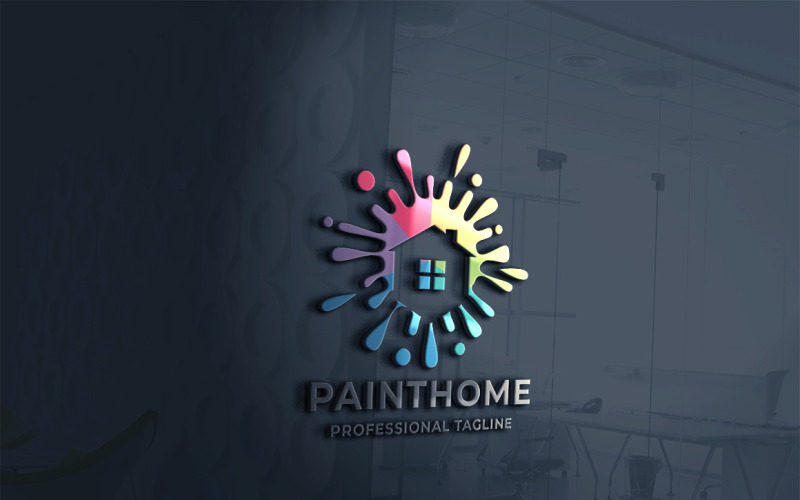 paint home logo vector template original