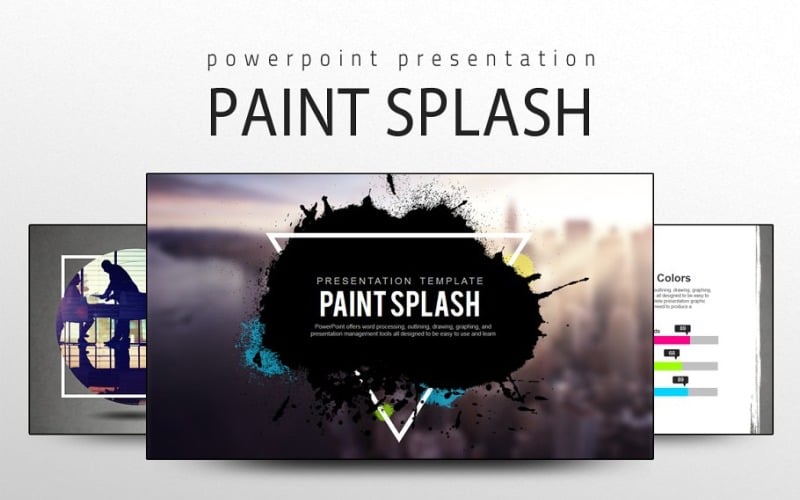 paint splash ppt powerpoint template original