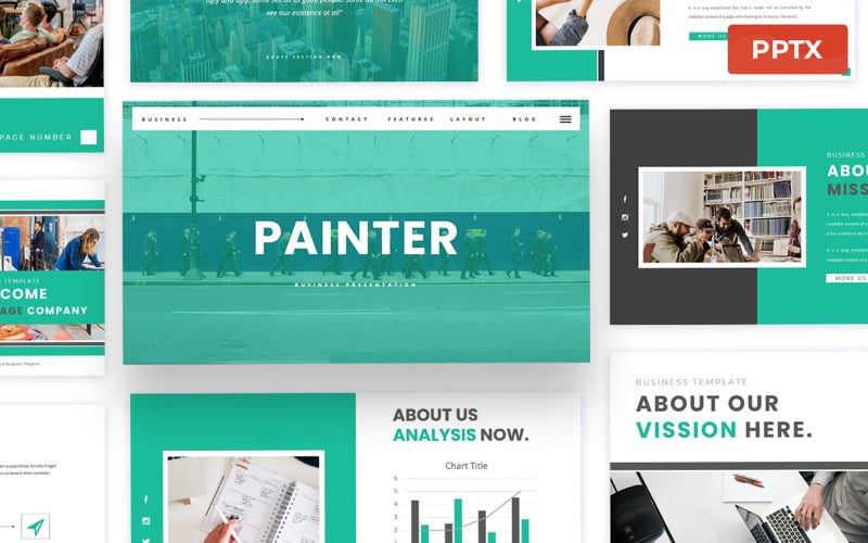 painter powerpoint presentation template original