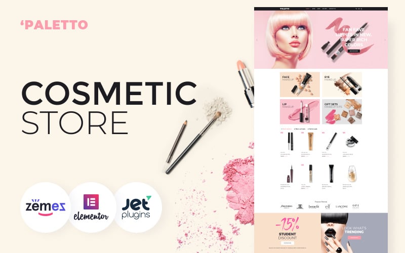 paletto cosmetic store elementor woocommerce theme original