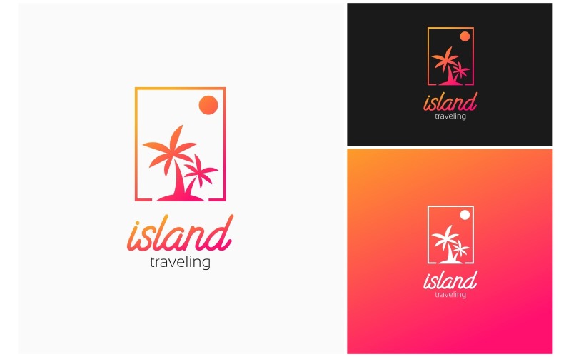 palm island travel holiday logo original