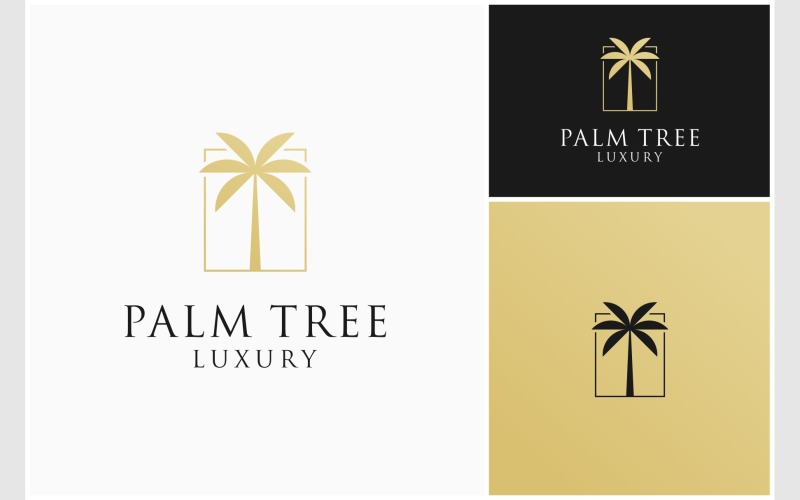 palm tree island luxury elegant logo original