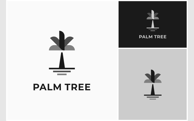 palm tree simple minimalist logo original