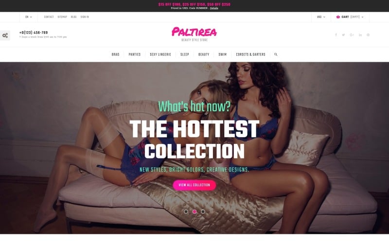 paltirea lingerie responsive prestashop theme original