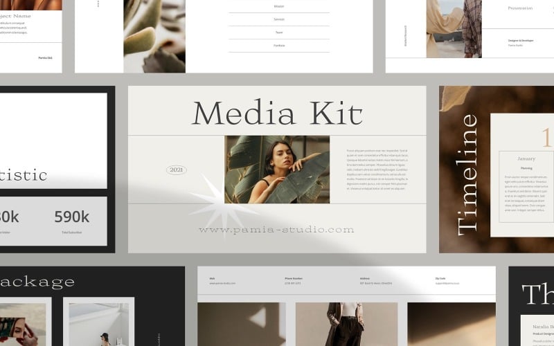 pamia media kit powerpoint template original