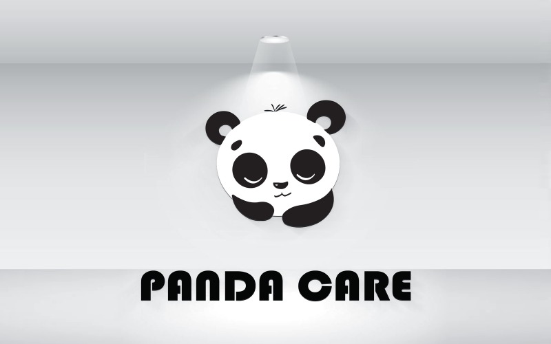 panda care logo vector file with a panda head original