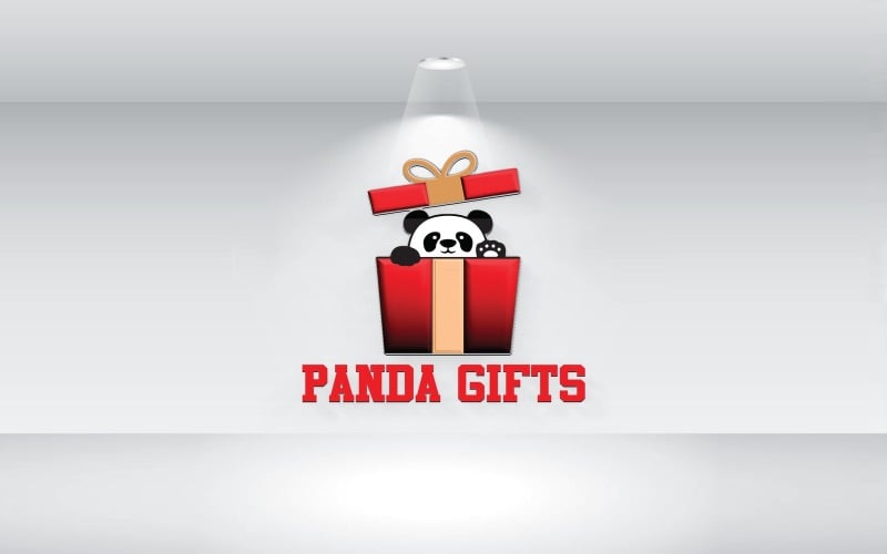 panda gifts logo vector file original