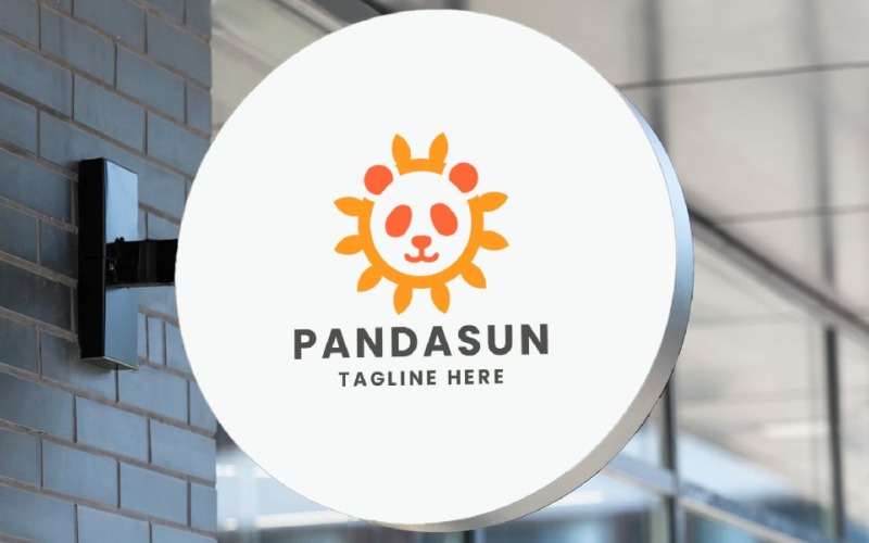 panda sun pro logo template original