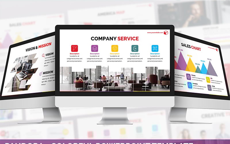 pandora colorful powerpoint template original