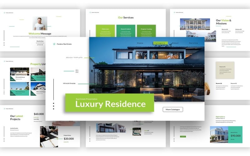 pandora luxury real estate powerpoint template original