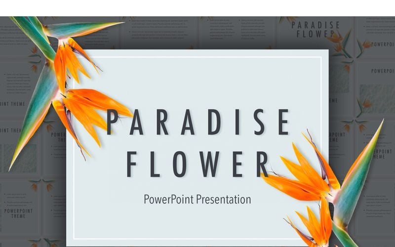 paradise flower powerpoint template original