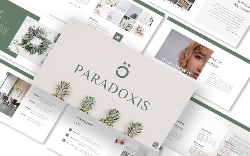 paradoxis company powerpoint template original