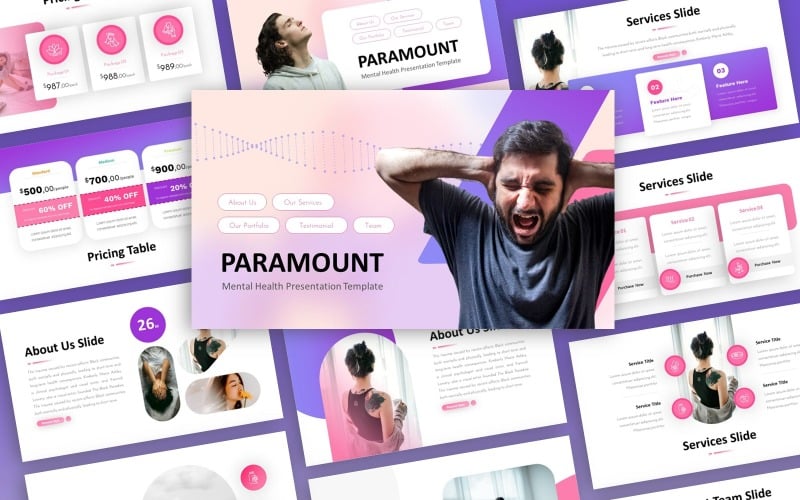paramount mental health multipurpose powerpoint template original